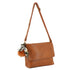 Flora & co Sac Bandoulière Souple Pompon Foulard camel