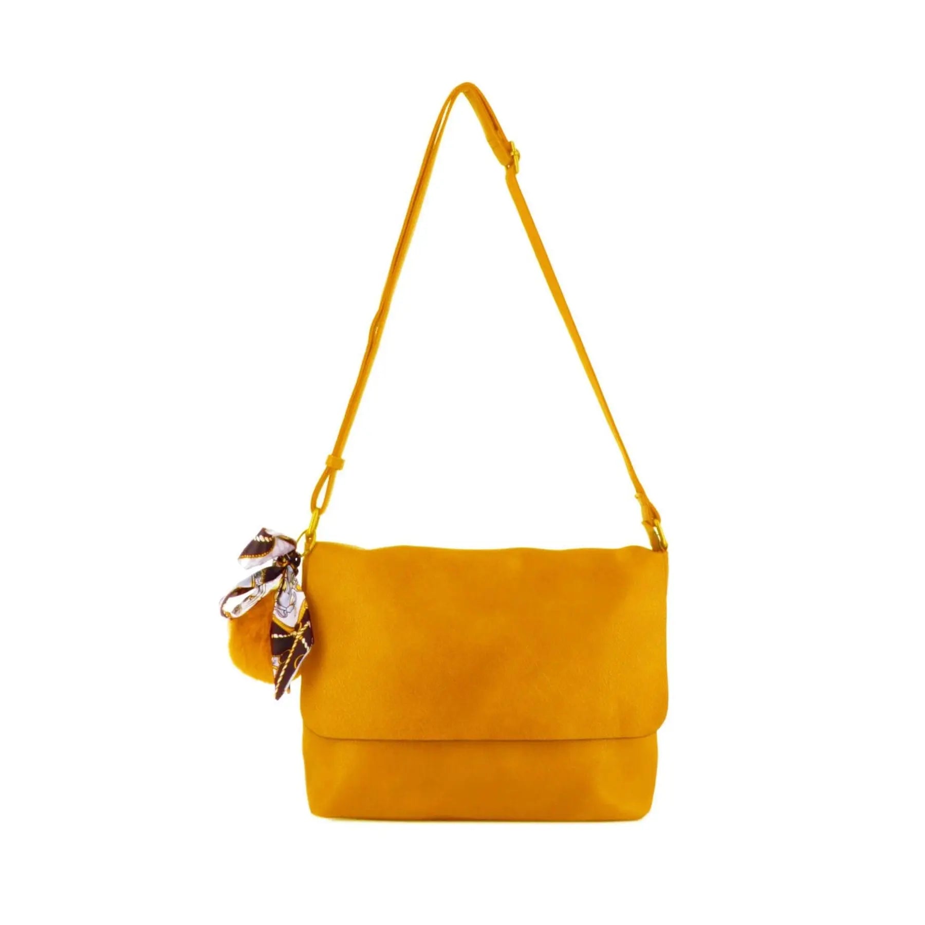 Flora & co Sac Bandoulière Souple Pompon Foulard moutarde