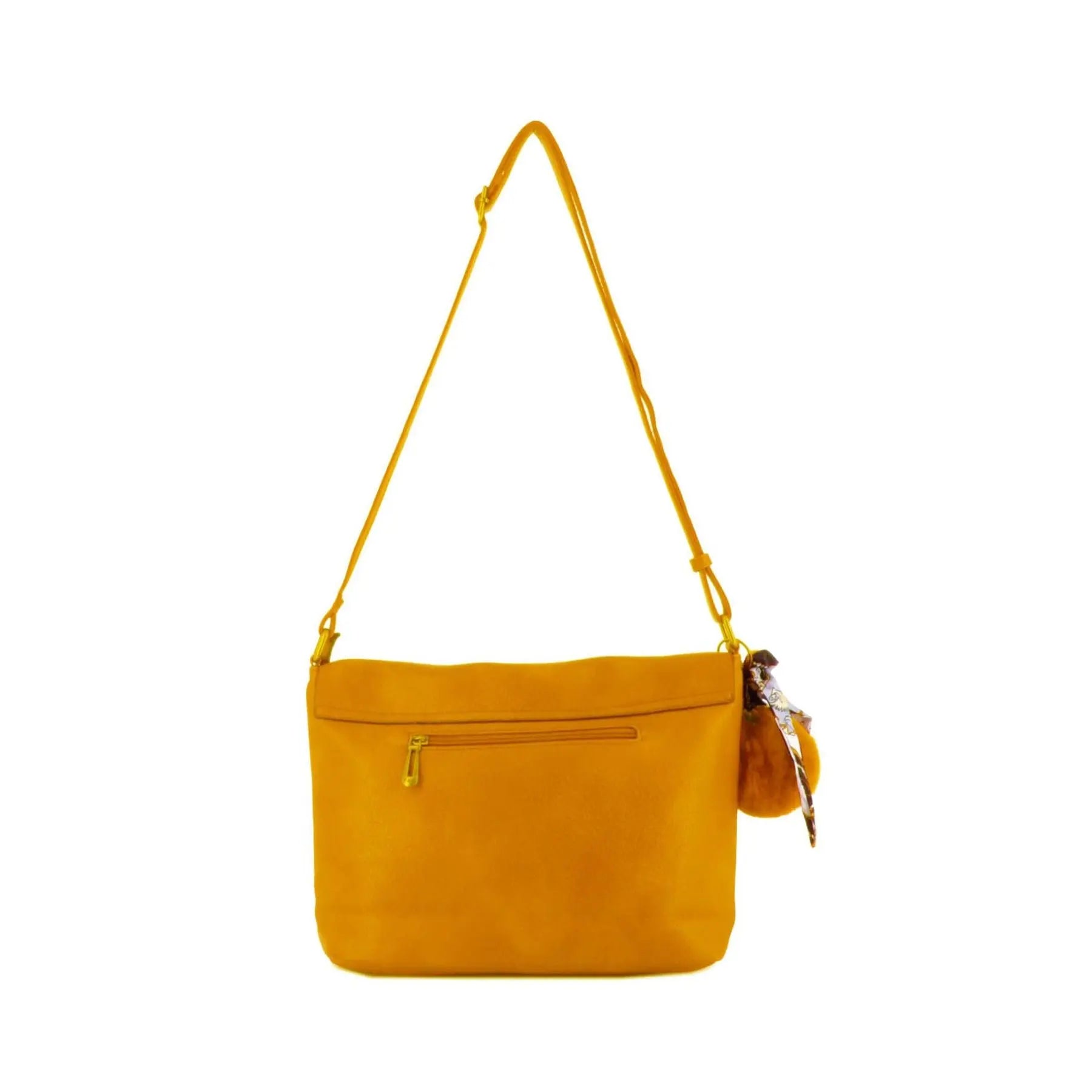 Flora & co Sac Bandoulière Souple Pompon Foulard moutarde