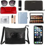 Vue 4 du sac bandoulière paillettes femme noir en Synthétique couleur NOIR - Détail.