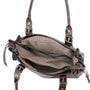 Vue 3 du Sac cabas bowling lacet similicuir lisse Chocolat en Synthetique couleur CHOCOLAT - Detail.