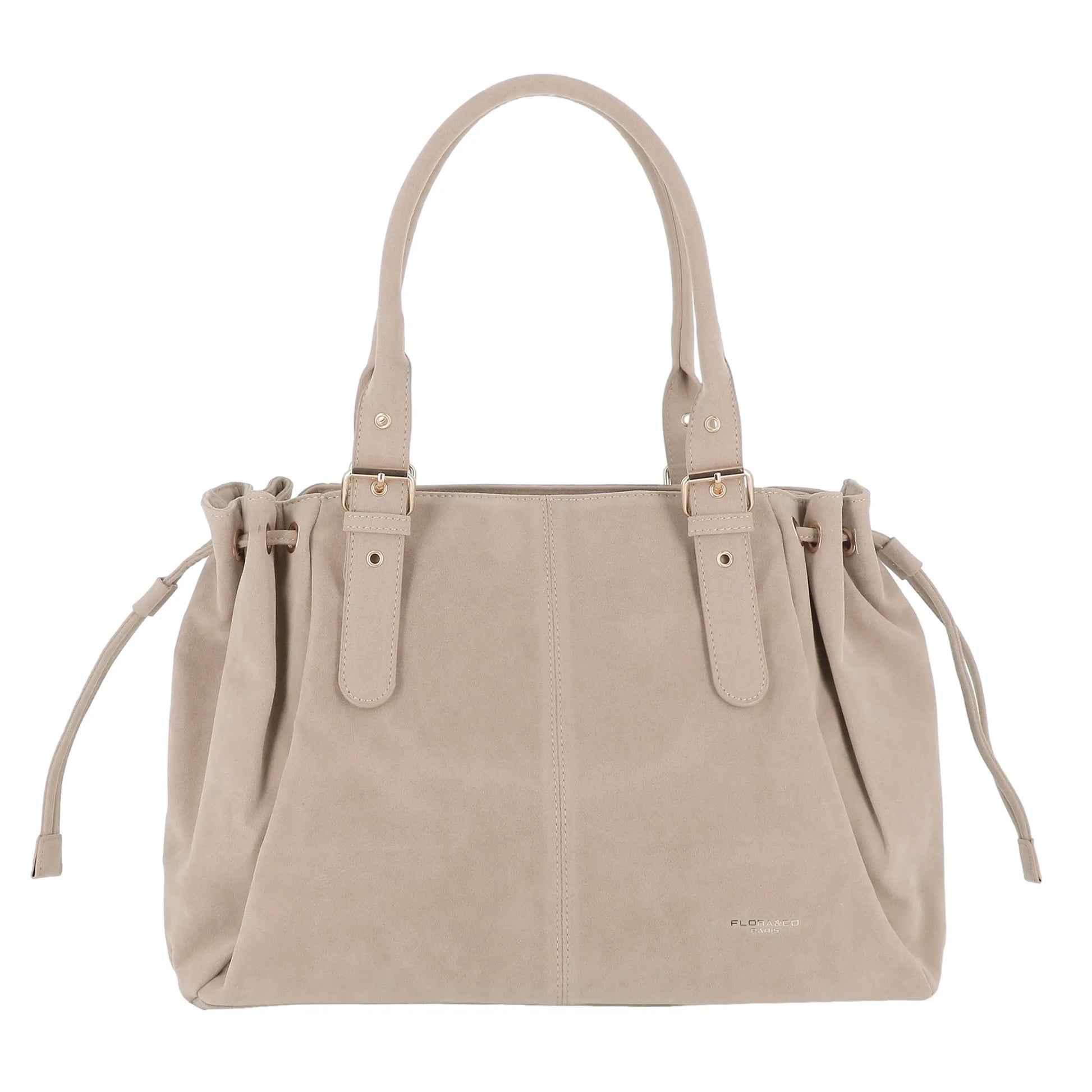 Vue principale du Sac Cabas Bowling Lacet Suédé Beige en Synthetique couleur BEIGE.