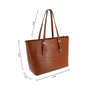 Flora & co Sac cabas croco format a4 similicuir CAMEL