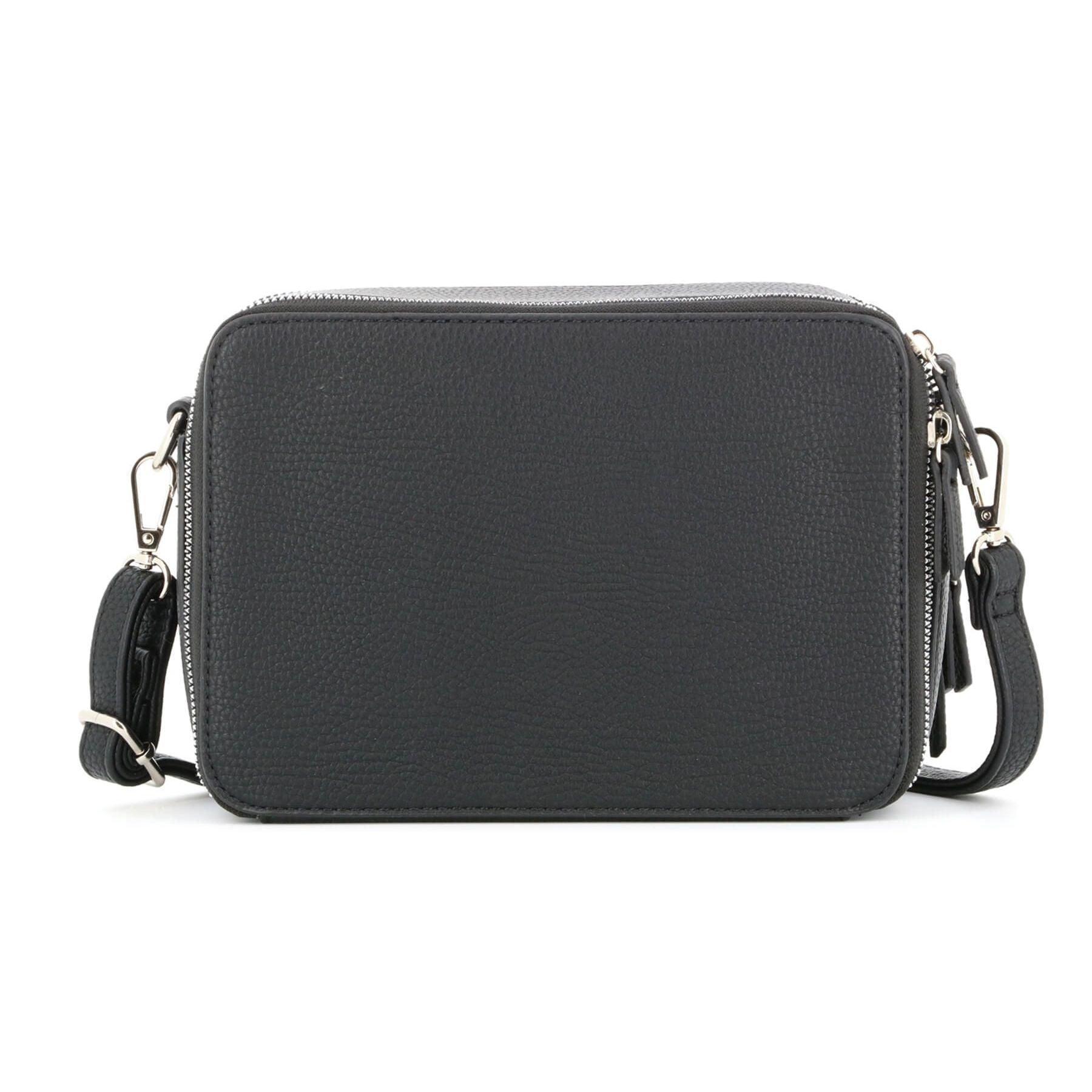 Flora & co Sac caméra bandoulière double zip Noir