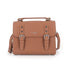 Vue 3 du Sac cartable bandoulière femme broderie camel en Synthétique couleur CAMEL - Detail.