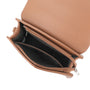 Vue 4 du Sac cartable bandoulière femme broderie camel en Synthétique couleur CAMEL - Detail.