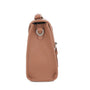 Vue 6 du Sac cartable bandoulière femme broderie camel en Synthétique couleur CAMEL - Detail.