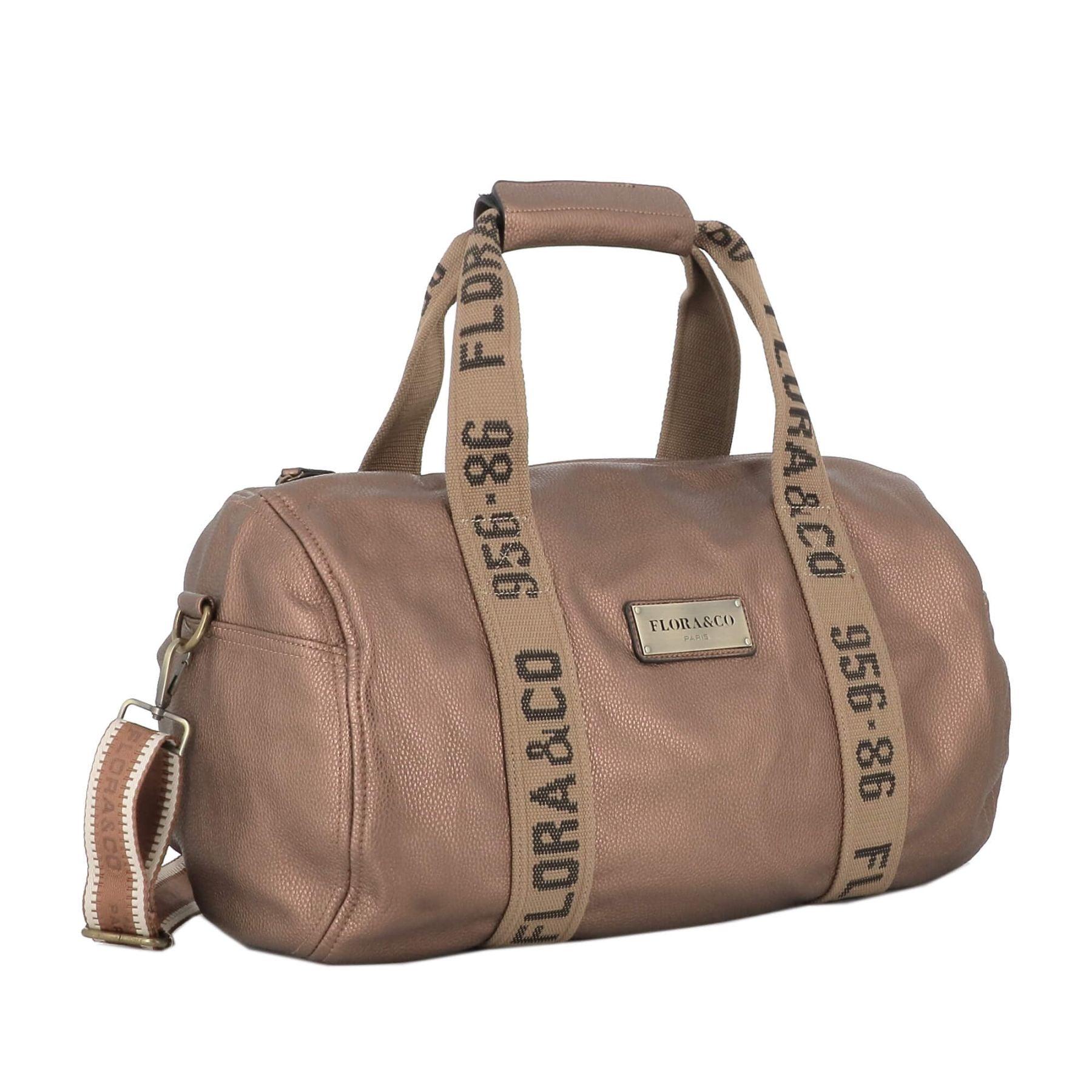 Flora & co Sac de Sport Voyage en Bandoulière Femme Homme Marron Metal