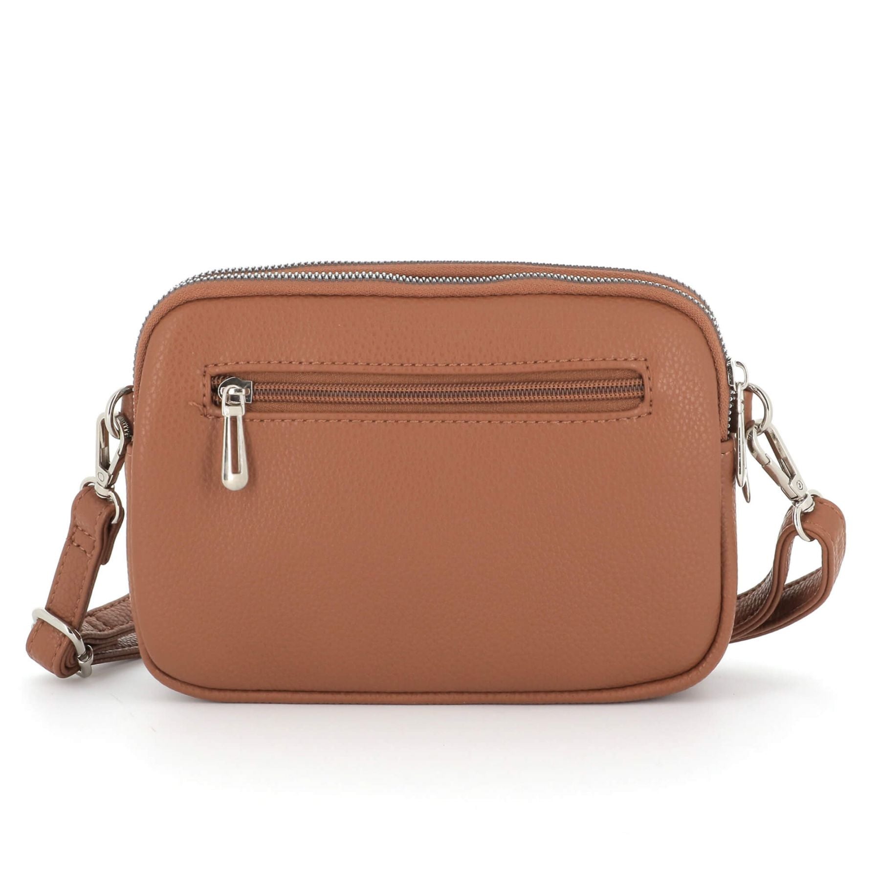 Flora & co Sac de ville bandoulière multipoches Camel