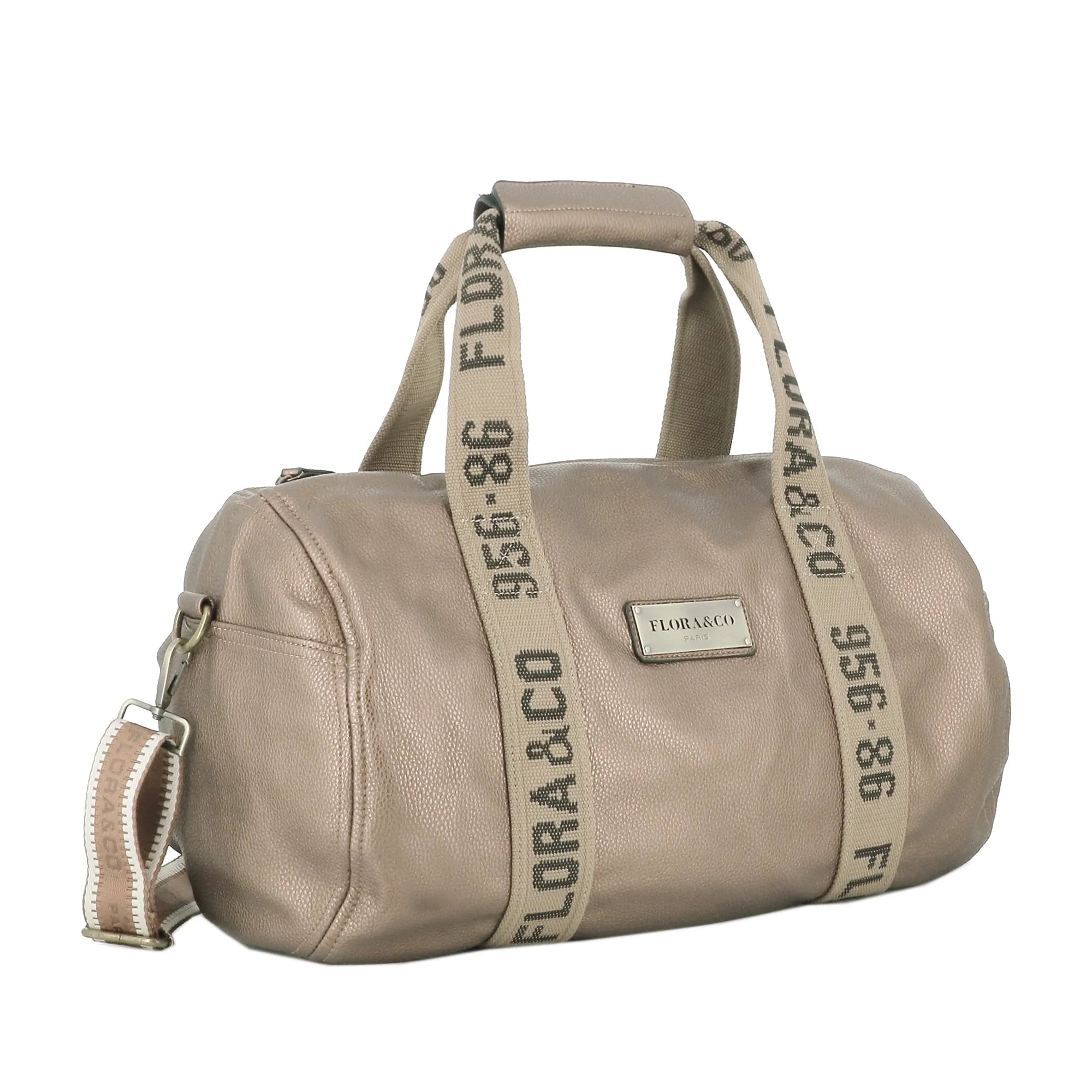 Vue 2 du Sac polochon sport voyage femme Taupe Métal en Synthétique couleur TAUPE METAL - Detail.