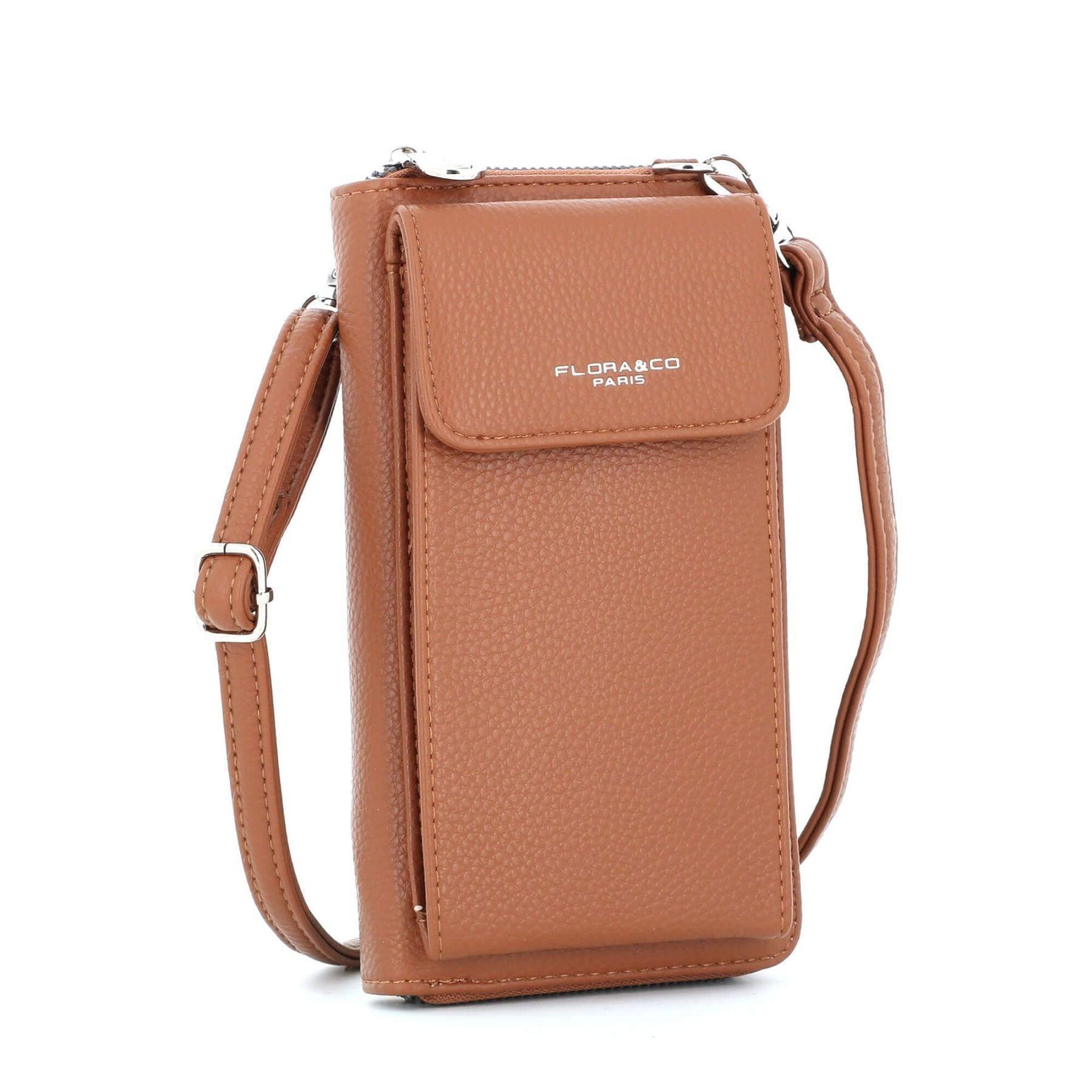 Flora & co Pochette téléphone bandoulière femme Camel