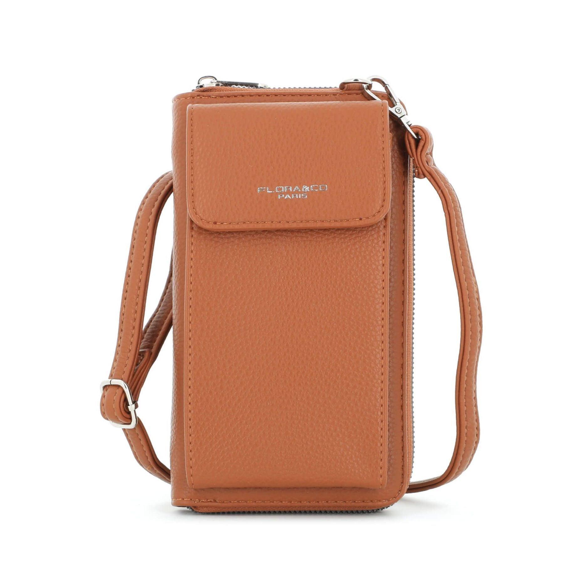 Flora & co Pochette téléphone bandoulière femme Camel