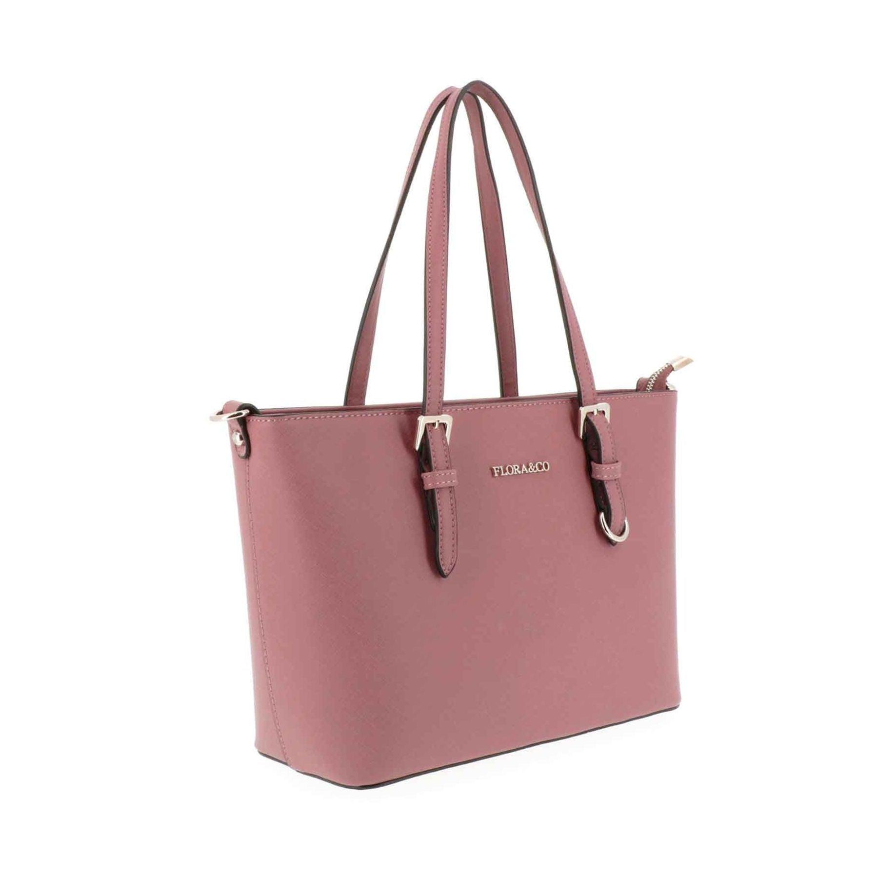 Flora & co Sac cabas femme classe saffiano format A4 ROUGE