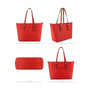 Flora & co Sac cabas femme classe saffiano format A4 ROUGE