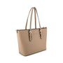 Flora & co Sac cabas femme classe saffiano format A4 TAUPE