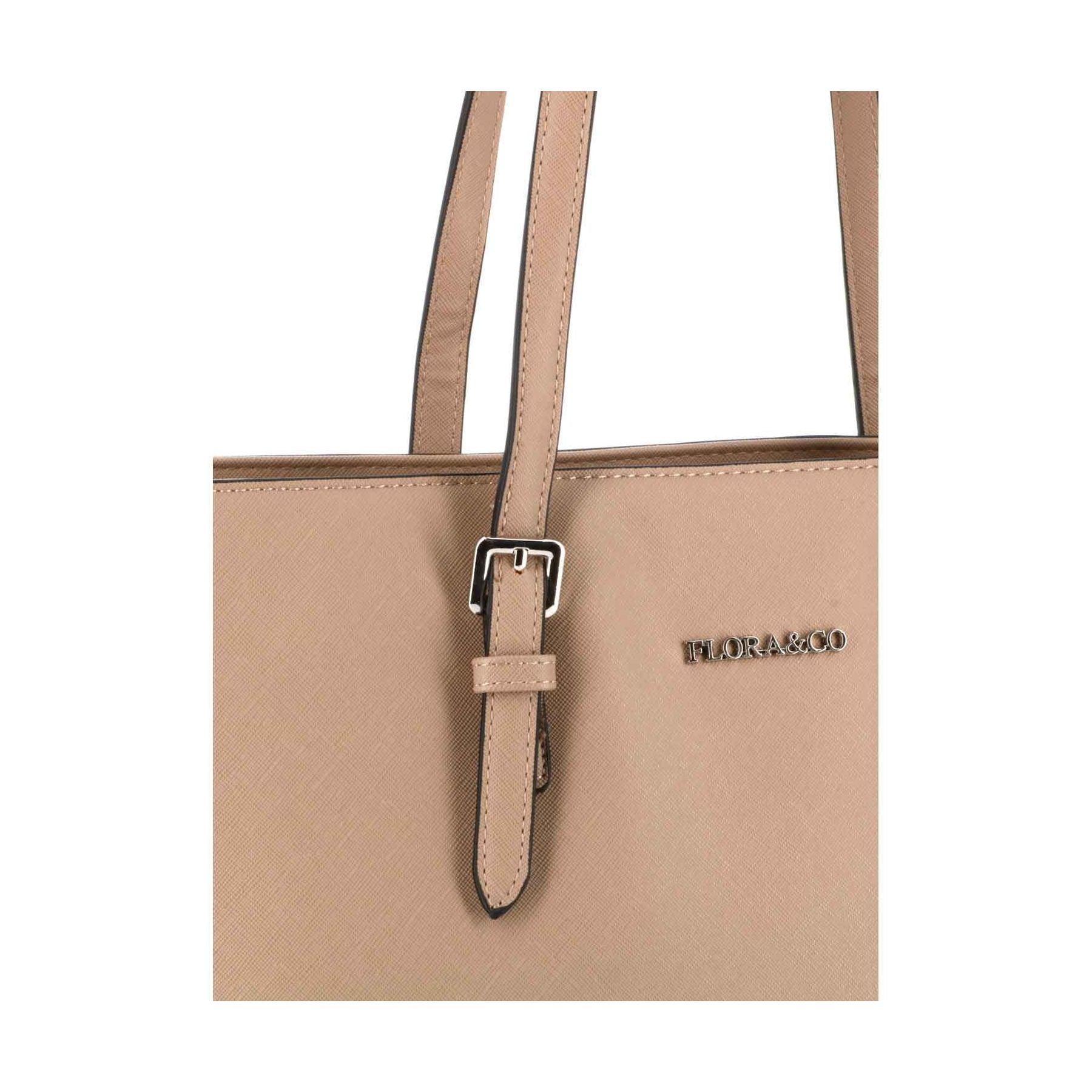 Flora & co Sac cabas femme classe saffiano format A4 TAUPE