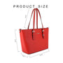 Flora & co Sac cabas femme classe saffiano format A4 ROUGE