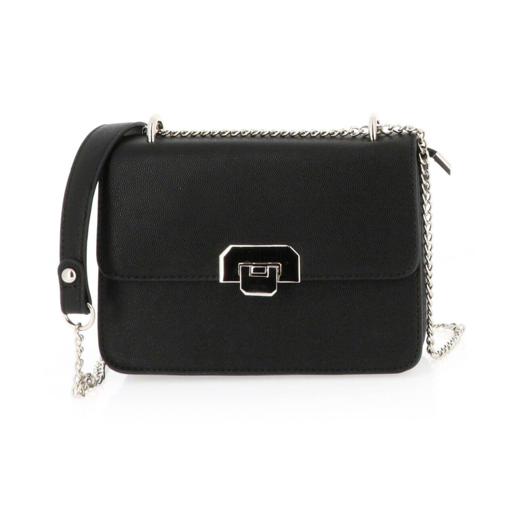 Flora & co petit sac bandoulière chaîne rigide Noir