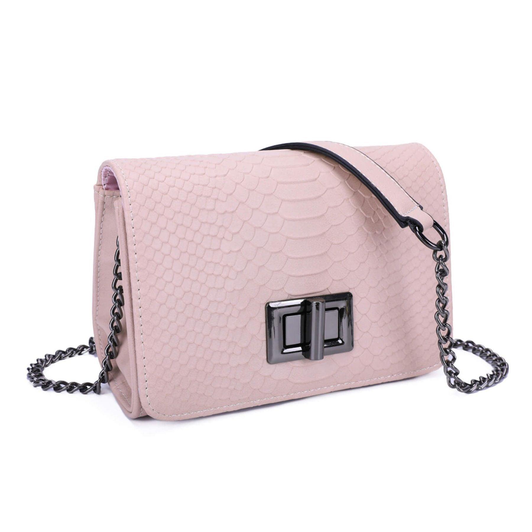 Gallantry petit sac bandoulière chaîne python Rose